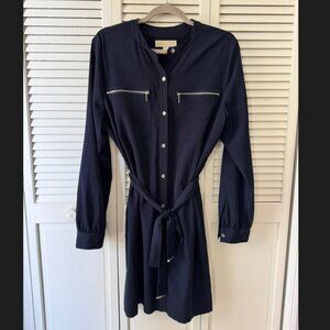 Michael Kors Navy Blue Shirt Dress size 14